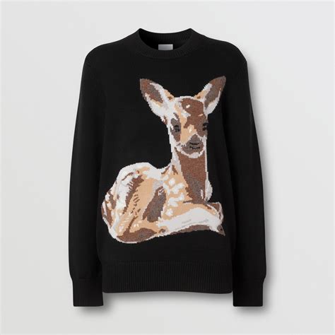 burberry deer sweater